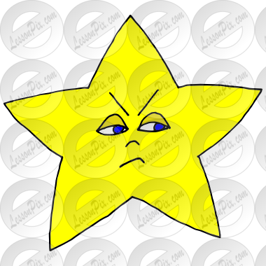 Mad Star Picture for Classroom / Therapy Use - Great Mad Star Clipart